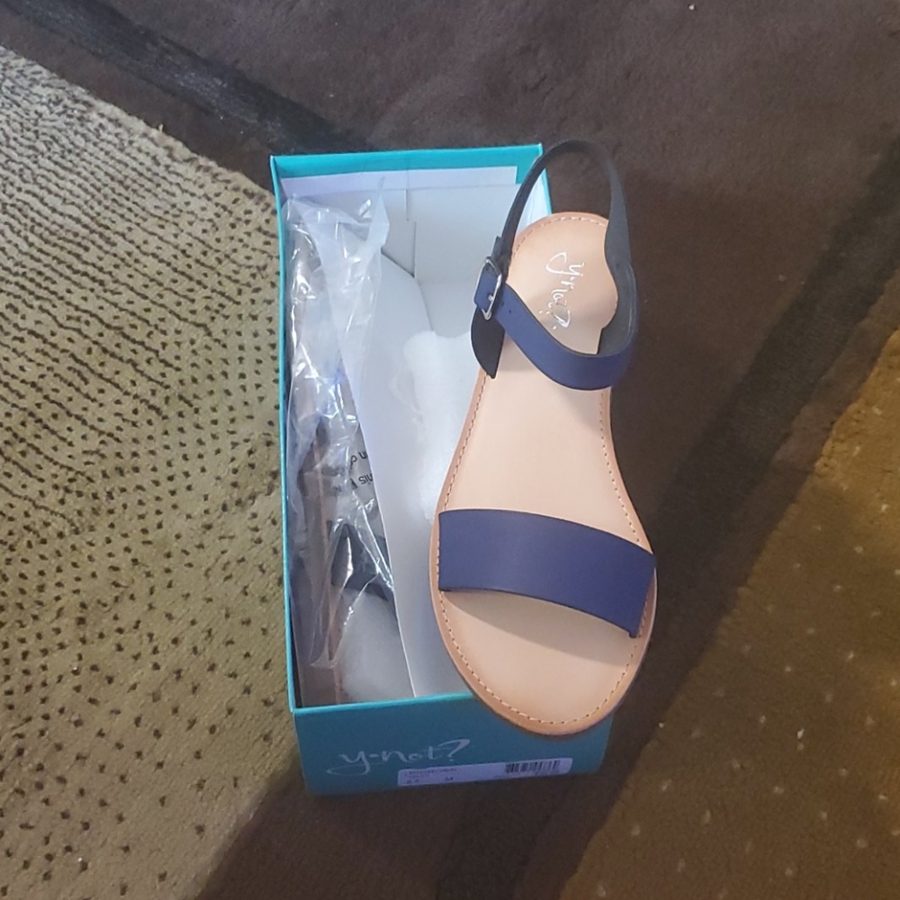 Blue Strap Sandals Size 8.5